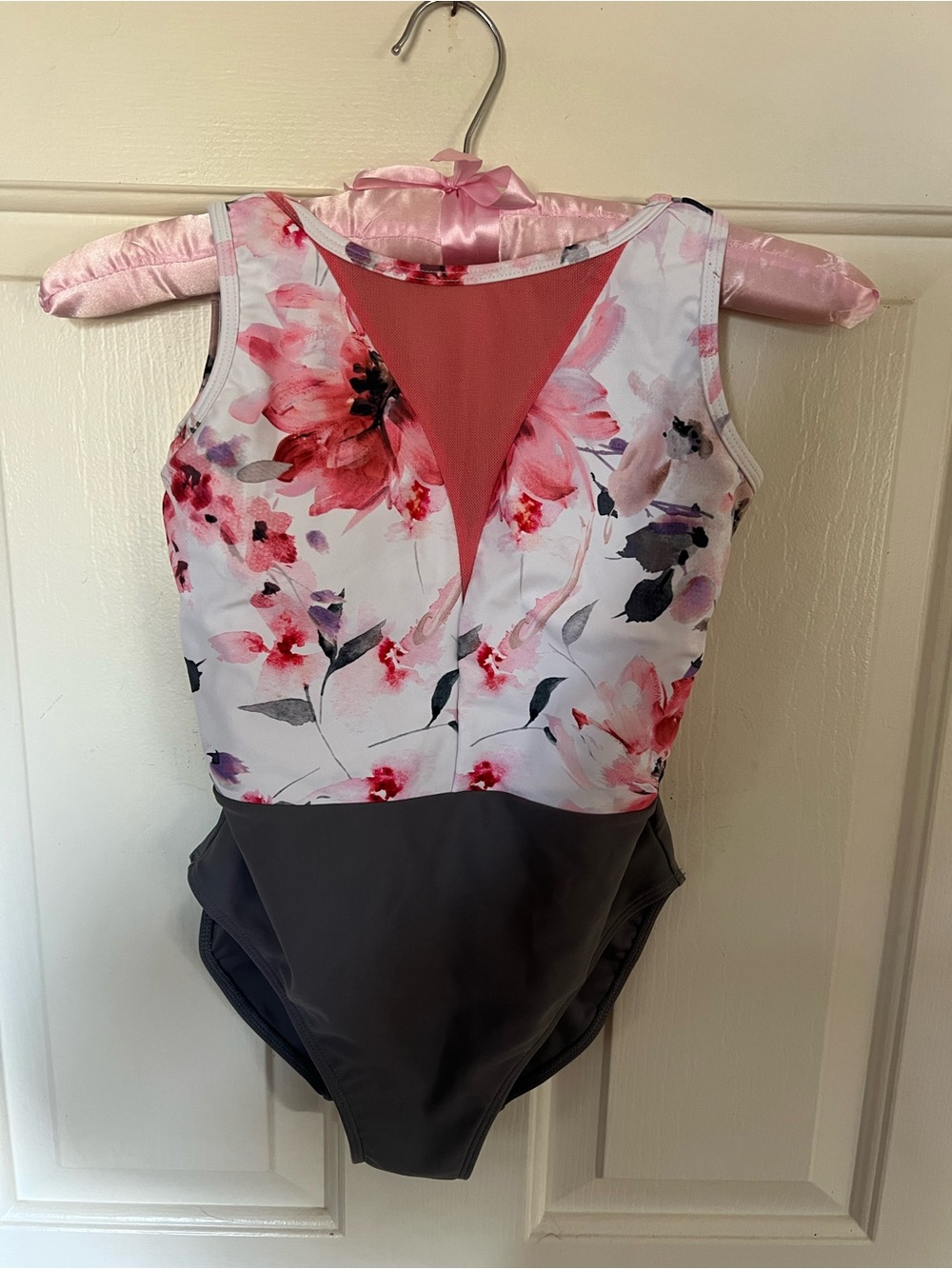 Floral Pink kids dance leotard